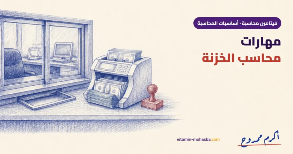 مهارات محاسب الخزنة: أسرار المراجعة والرقابة المالية — رسمة أكرم ممدوح