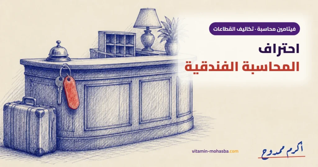 دليل احتراف المحاسبة الفندقية: الإيرادات والتكاليف والرقابة — رسمة أكرم ممدوح