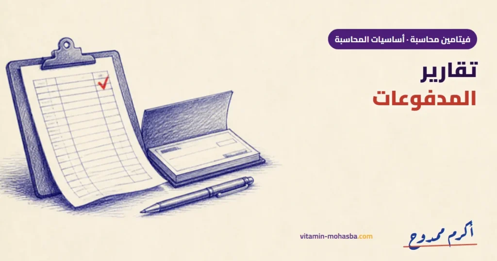تحليل تقارير المدفوعات والرقابة المالية للمحاسبين — رسمة أكرم ممدوح